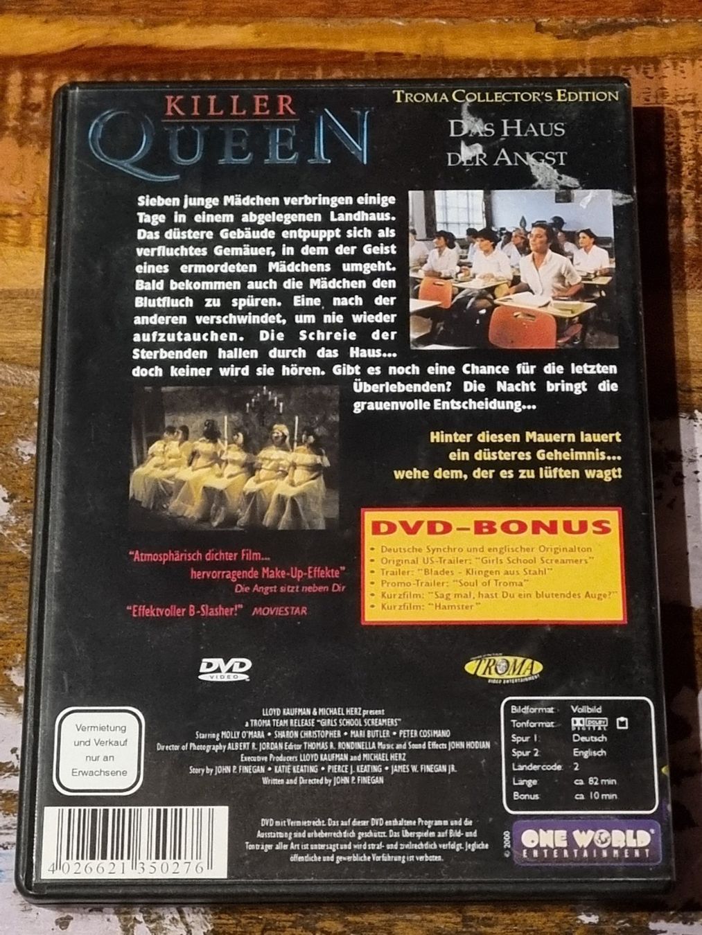 Tutti i DVDs: Killer Queen, DVD Horror Troma RAR – Usato da Winterthur venduto da Belzarek 1