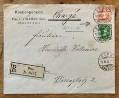 Einschreiben Brief Bern 1907