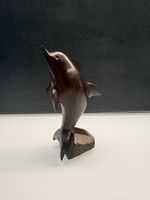 Delfin Figur vintage Palisander