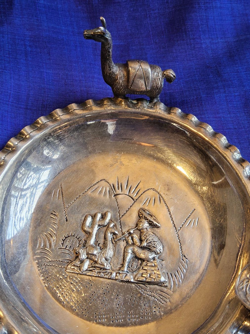 Portacenere: Peru Sterling Silber Ascher mit Lama – Usato da Zürich venduto da SciTec 9