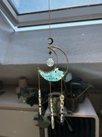 Suncatcher Mond Kristall Mobile, Fensterdeko