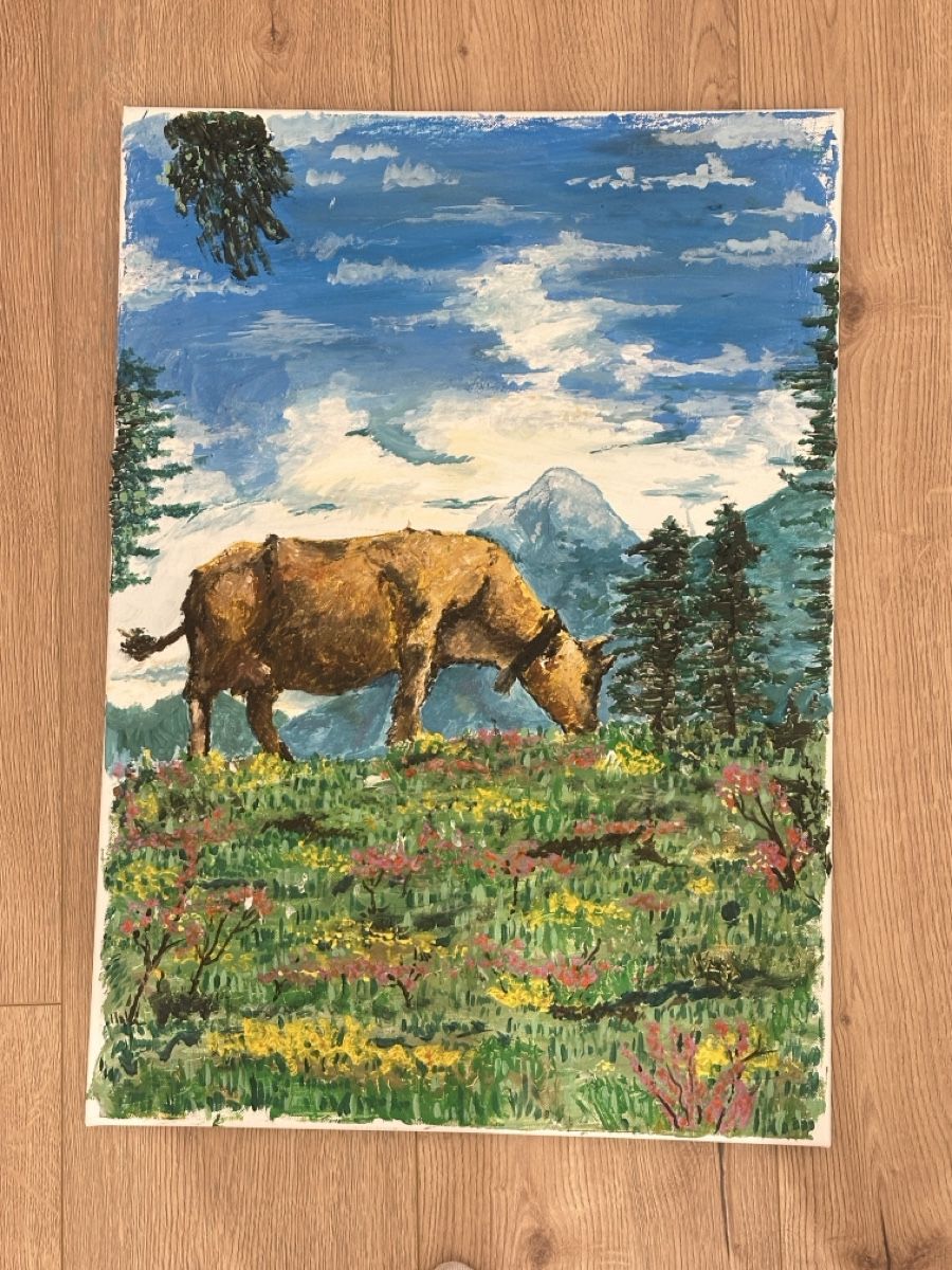 Dipinti: Kuh auf Blumenwiese 50x70 – Nuovo (secondo la descrizione) da Ausserberg venduto da zar_jdt9