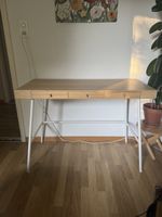 Schreibtisch Bambus 102x49 cm mit Schubladen guter Zustand