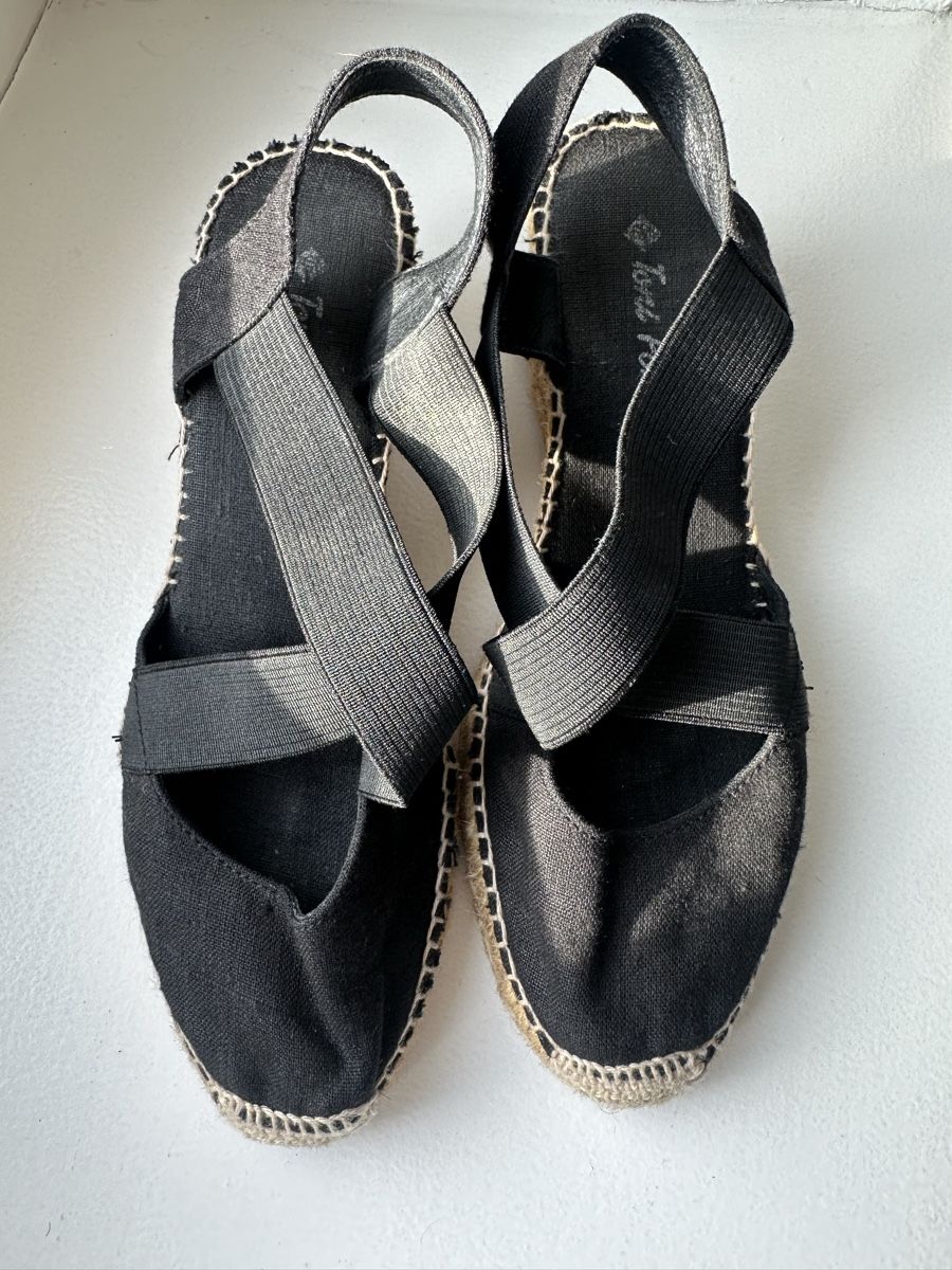 Scarpe da donna: Black espadrilles sandal with heel – Nuovo (secondo la descrizione) da Uster venduto da Monika_OB 1