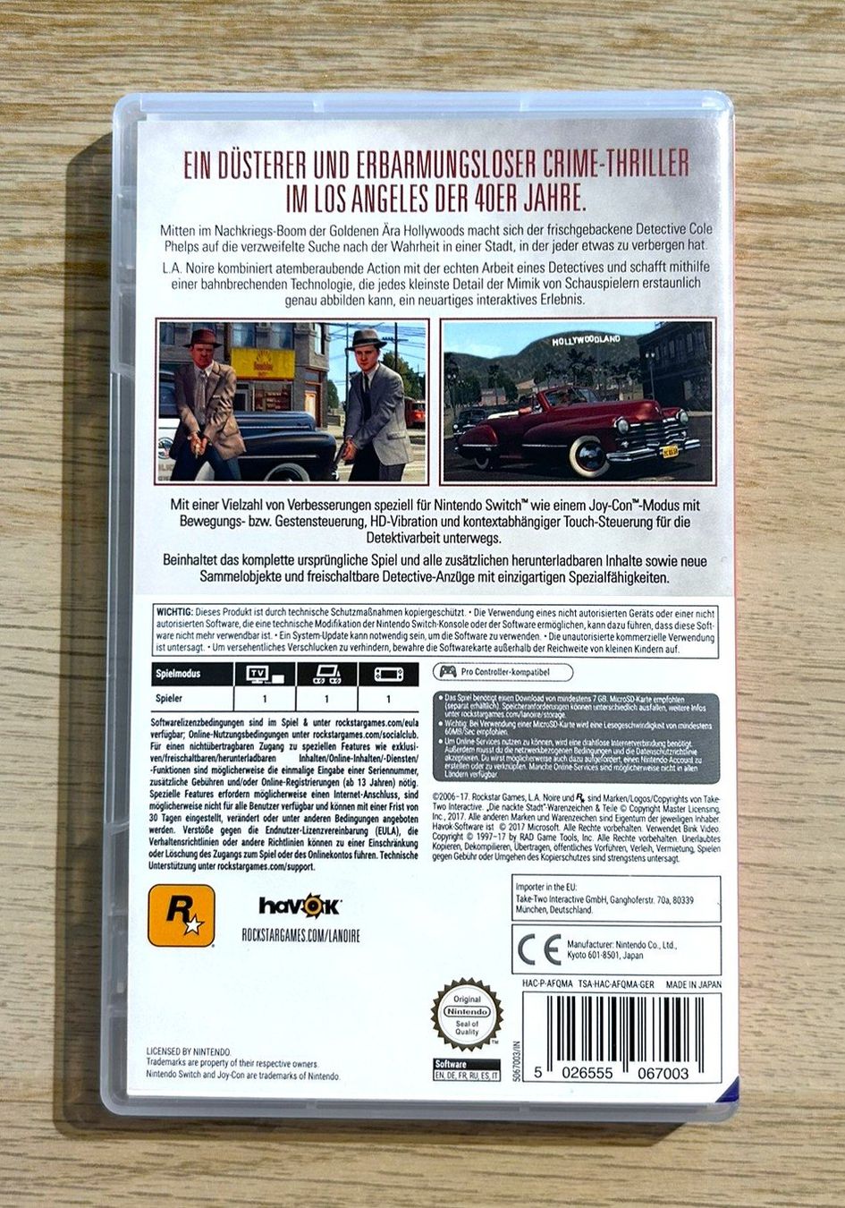 Nintendo Giochi: L.A. Noire Nintendo Switch – Usato da St. Gallen venduto da Alpine.Arcade 1