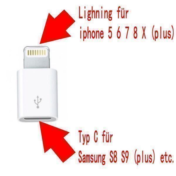 Laufwerke & Adapter: Adapter Lightning Tpy C USB Restposten – Neu (gemäss Beschreibung) aus Kirchdorf AG von Lionstein