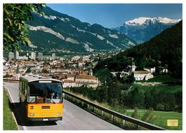 Chur Malixerstrasse Postauto Saurer RH Foto Poster 50x70 cm