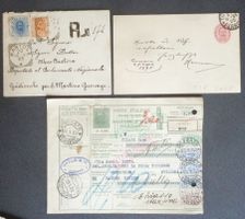 ITALIA: 6 invii postali degli anni 1895–1957