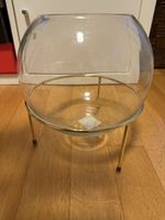 Glasvase mit Goldfuss (abnehmbar)Design Deko Element