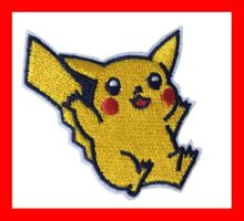 Pikachu Aufnäher Badge Aufbügler Gelb Pokemon Pichu Raichu