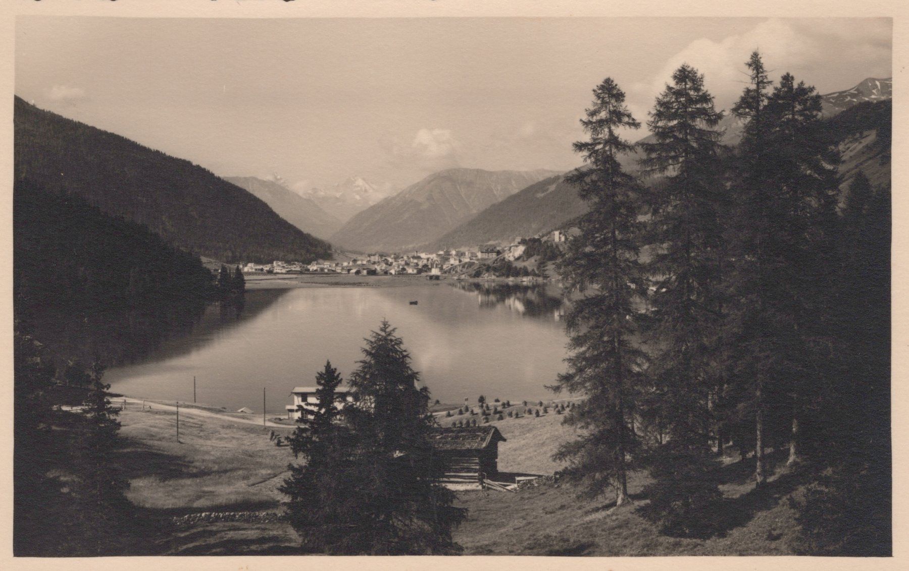 Cartoline postali: 0077 - Postkarte / Ansichtskarte - Davos Davosersee – Usato da Reinach BL venduto da Boston-Verkauf