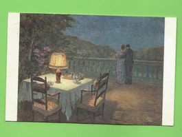 Romantische Vintage Postkarte, 1917