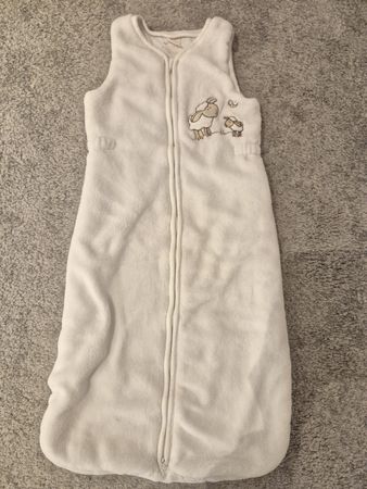 BabyOne Traumzeit Schlafsack weiß mit Schaf Gr: 80/86