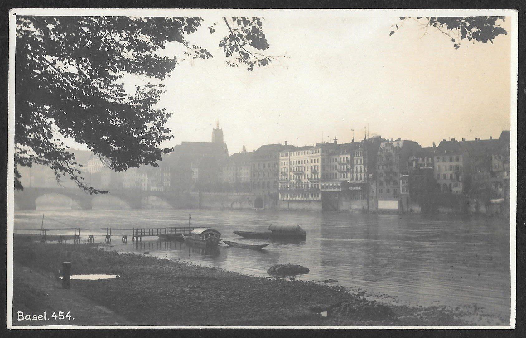 Cartoline postali: Basel Teilansicht am Rhein – Usato da Olten venduto da clotaldi