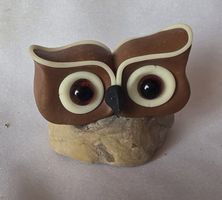 Eule Figur Naturstein Handgemacht und einzigartig