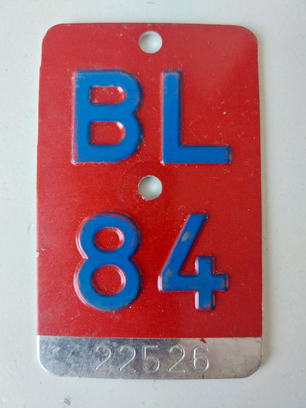 Sachs Insegne: Velonummer BL 84 plaque Velo – Usato da Schenkon venduto da Uhu007