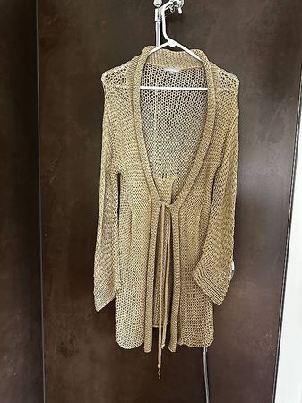 Luftige Strickjacke Sandbraun