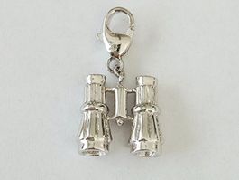 Charm Anhänger "Fernglas" Silber 925 (rhodiniert) - Neu