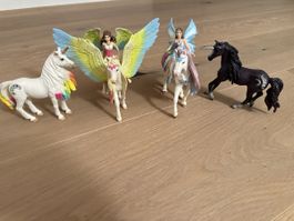 Schleich Bayala Pferde und Elfen Figuren Set, Top Zustand