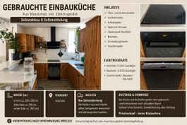 Massivholz-Einbauküche 280×280 cm mit V-ZUG & Electrolux