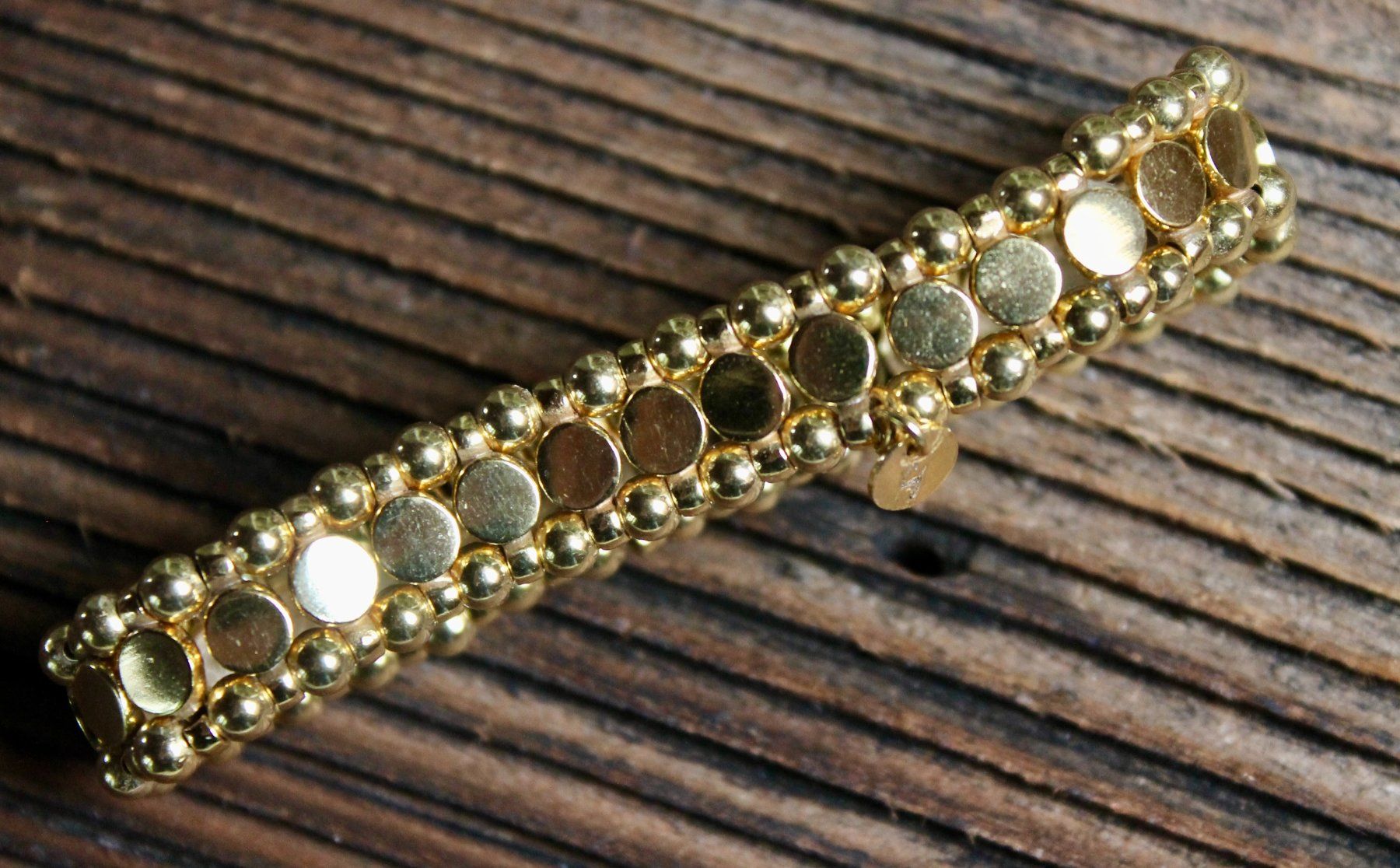 Armbänder & -reifen: Elastisches Armband aus vergoldetem Messing – Neu (gemäss Beschreibung) aus Kirchlindach von hekilida 2
