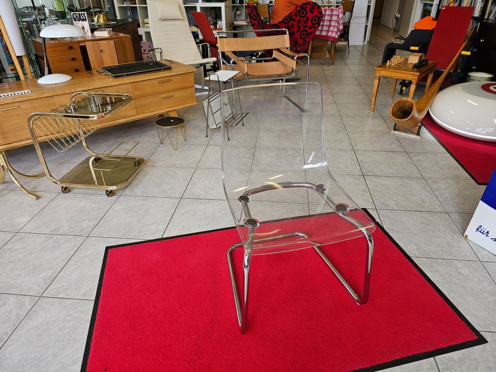 1x IKEA Tobias Chair Carl Öjerstam Acryl Freischwinger Stuhl Kaufen