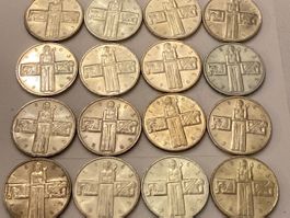 Silbermünzen 16 x 5 Frs Gedenkmünze