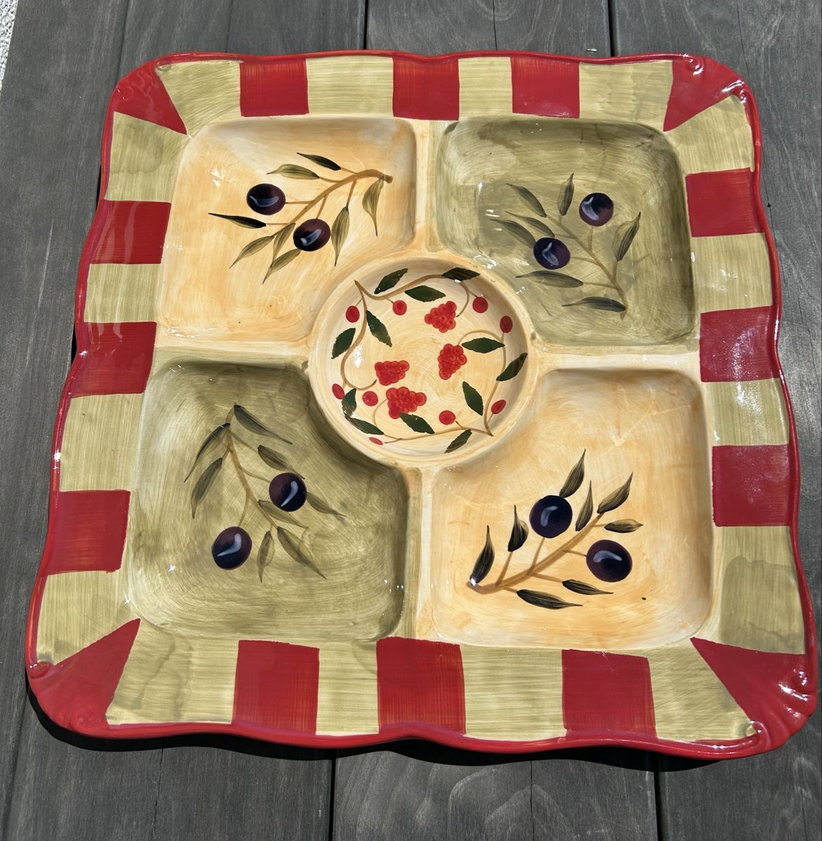 Piatti di portata: Servierplatte mit Dip-Schale – Usato da Bachenbülach venduto da danielaa0102