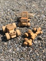 Handgefertigte Holz-Spielzeugautos, Top Zustand, Vintage