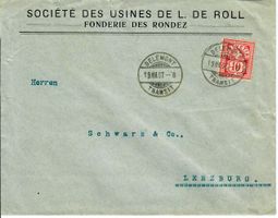 Brief, Société des Usines de L.de Roll, Fonderie des Rondez