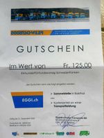 Eggenschwiler Gutschein im Wert von 125 CHF zu verkaufen!