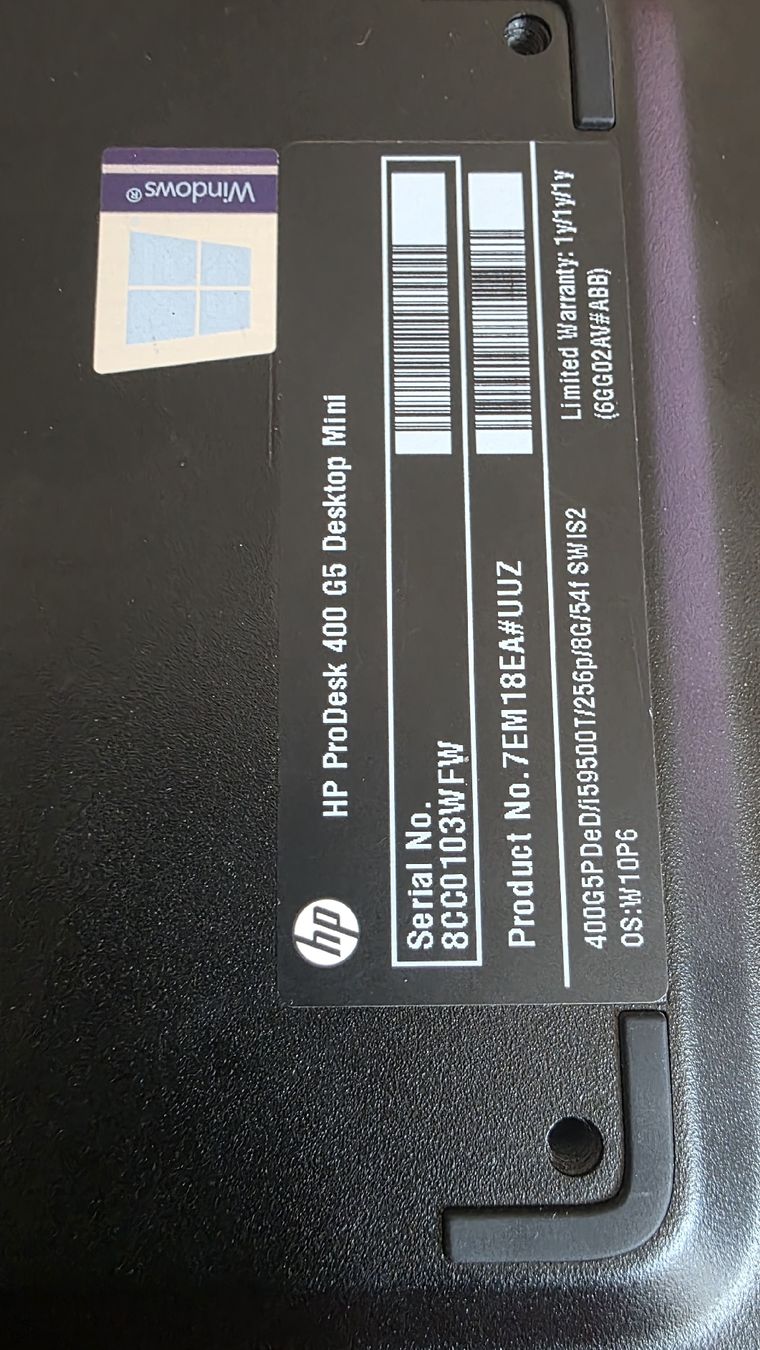 Hewlett Packard PCs: HP ProDesk 400 G5 mini – Gebraucht aus Lugano von DanyalCH 5