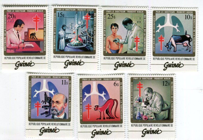 Tutti i francobolli: Briefmarken "Kampf gegen Tuberkulose". Guinea – Nuovo e nell'imballaggio originale da Basel venduto da Butsch5