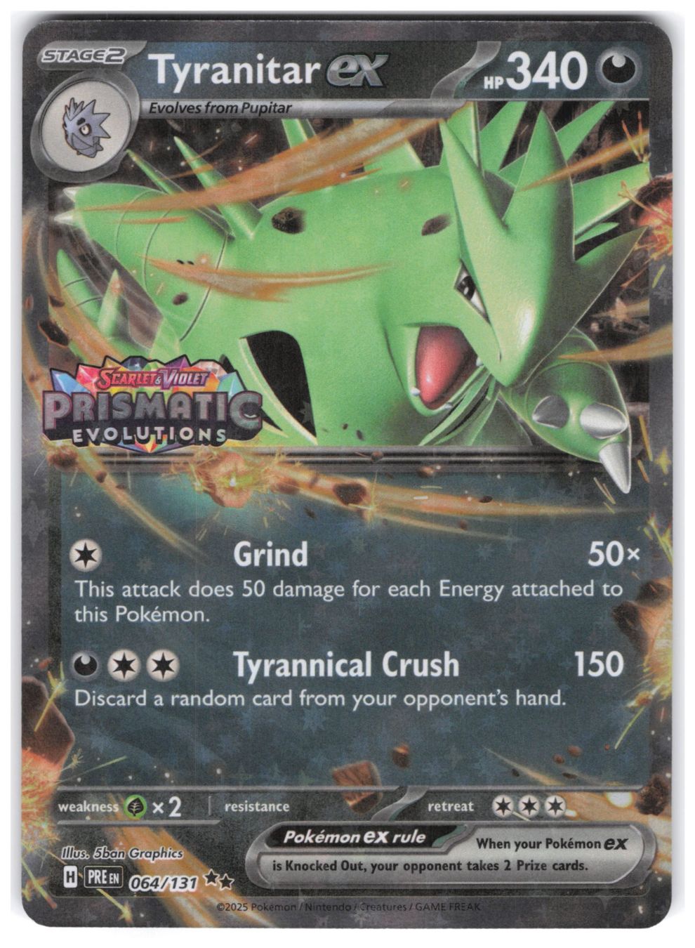 Pokémon Carte collezionabili: STAMPED Tyranitar EX / Prismatic Evolution / PRE 064 – Nuovo (secondo la descrizione) da Arni AG venduto da PokemonCardsStore