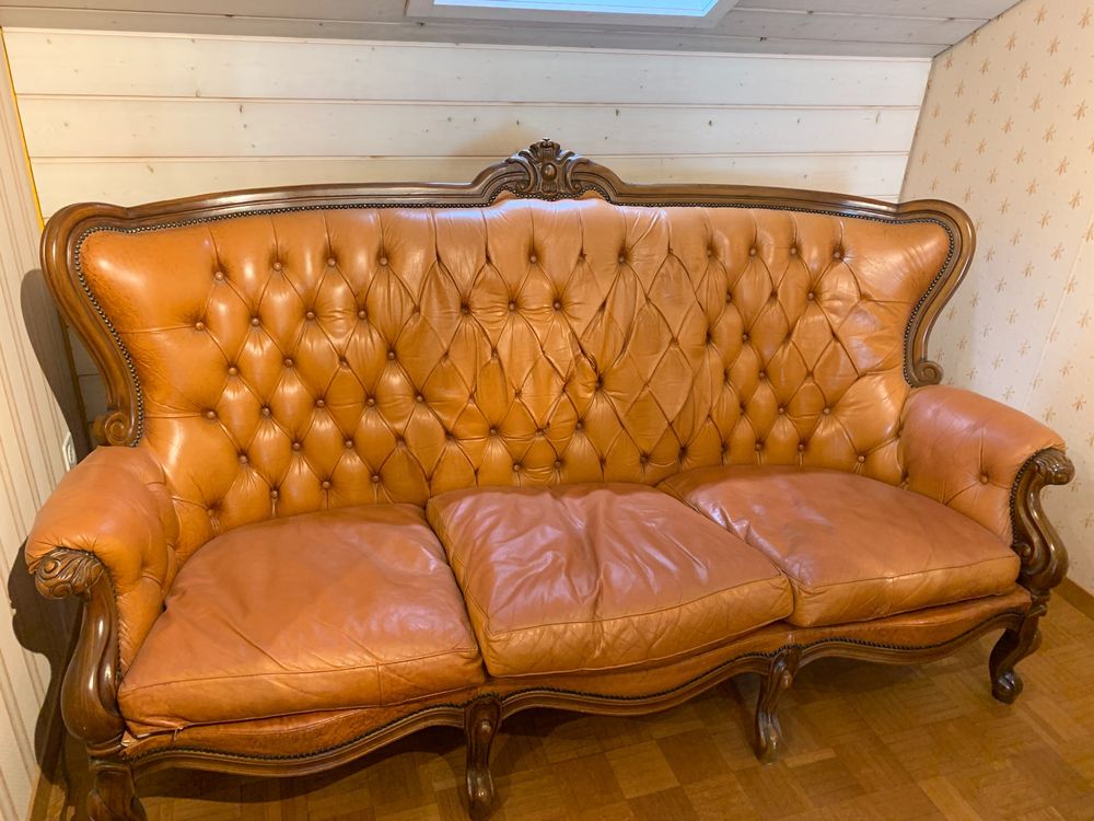 Spagnesi Antikes 3 Sofa leder Kaufen auf Ricardo