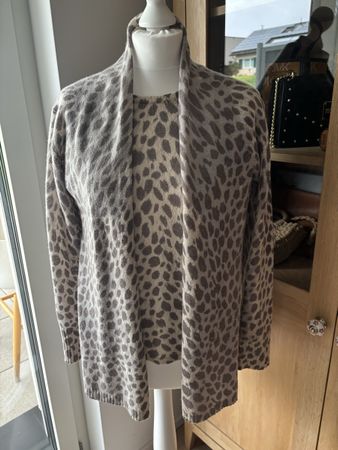 Emotions Kaschmir-Woll-Mix Pulli, Leo-Muster, Gr. 38