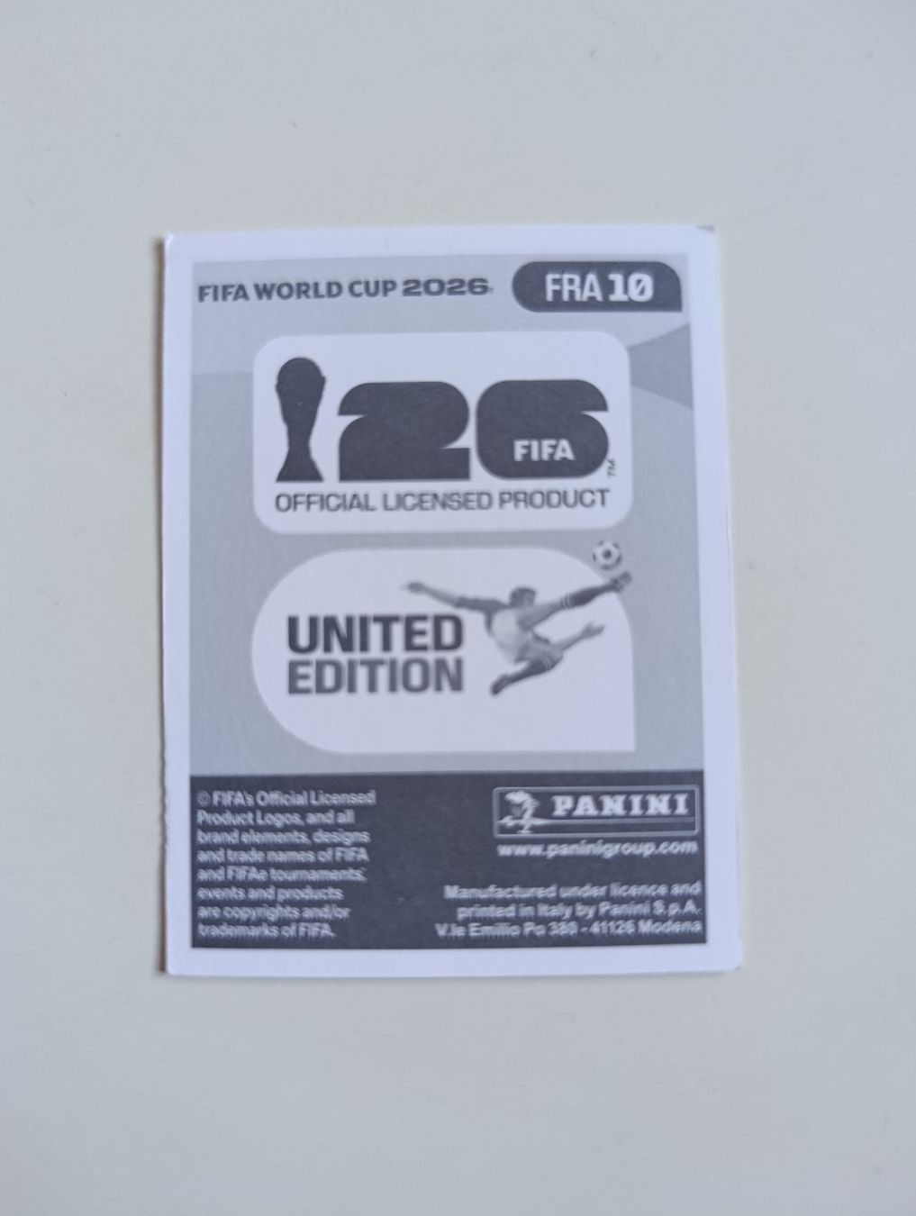 Panini Carte collezionabili: Panini World Cup 2026 FRA 10 – Nuovo (secondo la descrizione) da Lavey-Village venduto da pas_7xd2 1