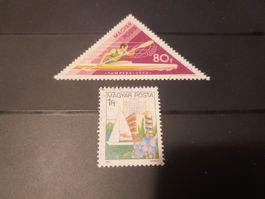 Lot de 2 timbres hongrois Magyar Posta - Sports Nautiques!