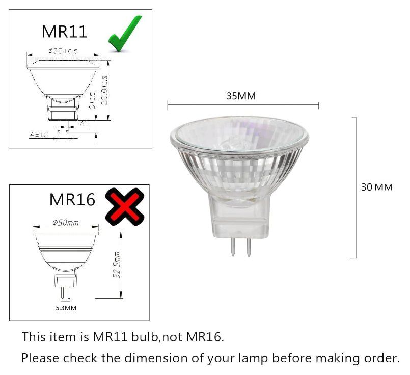 Lampen: 6 Stück Langlebig MR11 12V 20w Dimmbar mit Glasabdeckung – Neu (gemäss Beschreibung) aus Thun von Top32 1