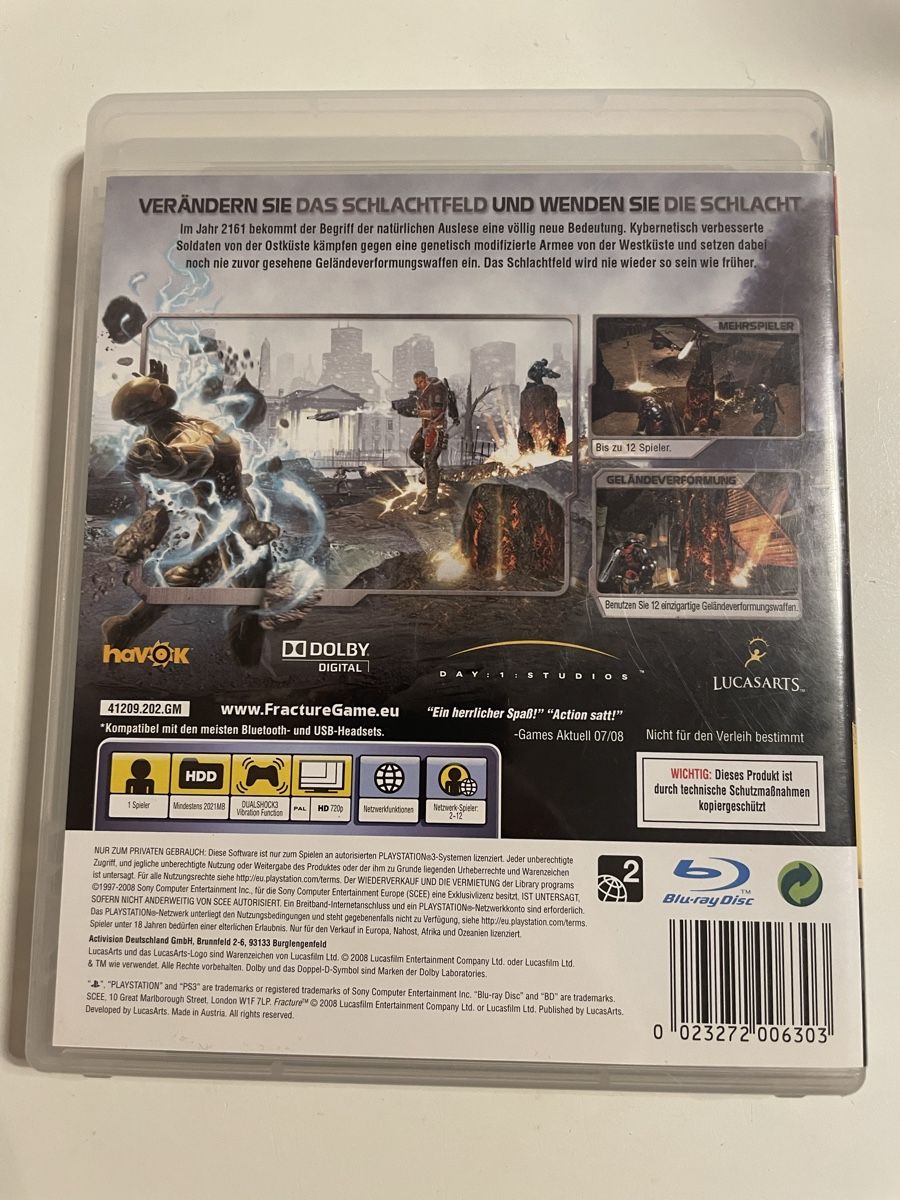 Sony Spiele: Fracture / PS3 – Gebraucht aus Zürich von Bomboo 1