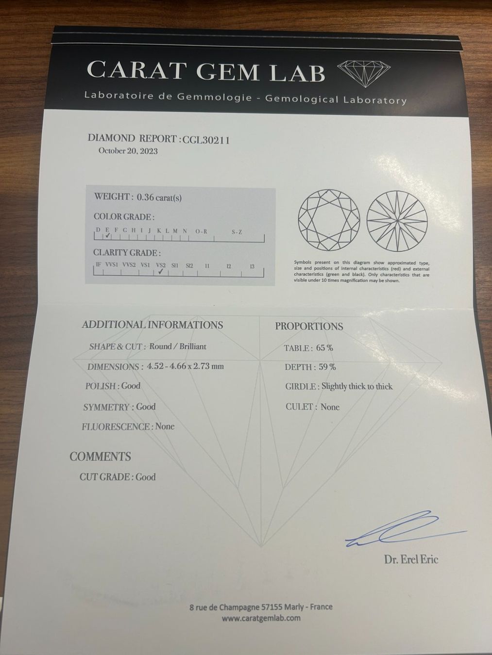 Pietre preziose: Diamant naturel 0,36ct E-VS2 certifié – Usato da Renens VD venduto da rom_v9jv 1