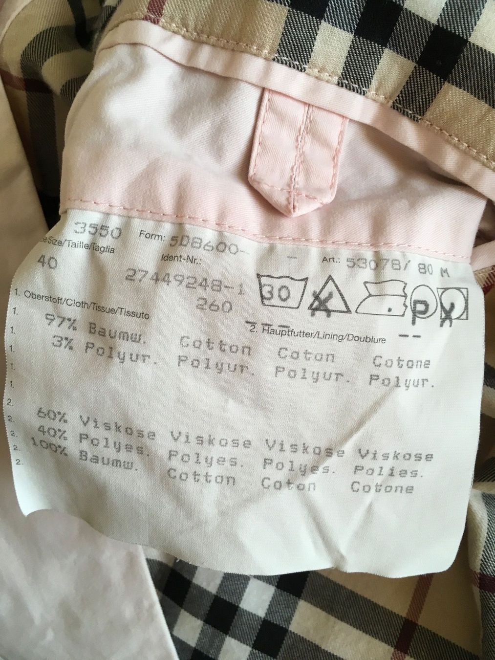 Burberry Manteaux: BURBERRY Mantel 40 EU hellrosa – D'occasion à Zug par smile060 7