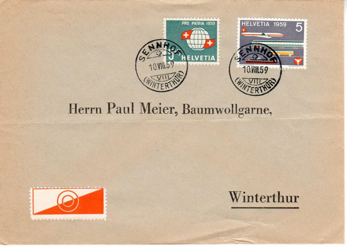 Alle Briefmarken: Brief, Sennhof – Gebraucht aus Wolhusen von Curver9