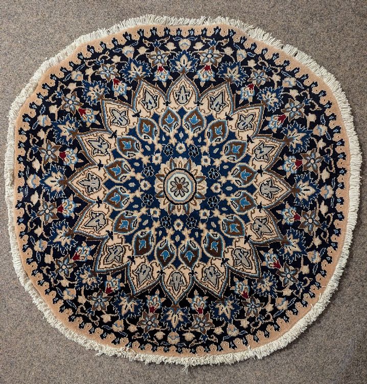 Schöner runder Perserteppich, Ø 80cm, Nain (Neu (gemäss Beschreibung)) in Zürich für CHF 290 – mit Lieferung auf Ricardo kaufen