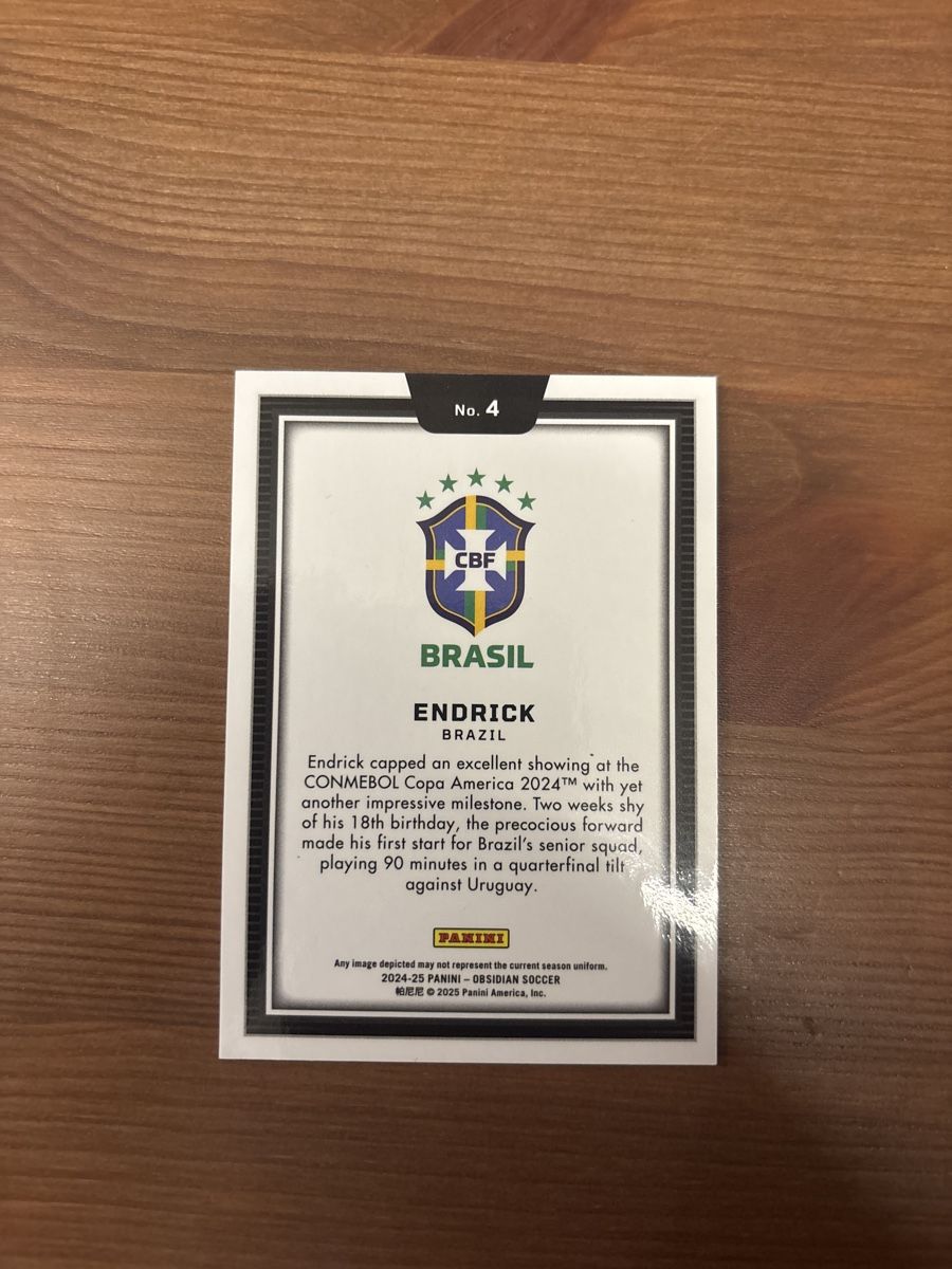 Panini Carte collezionabili: Obsidian Endrick Brazil, black Color blast – Nuovo (secondo la descrizione) da Hunzenschwil venduto da rap_7tw9 2