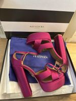 Aquazzura Ava Plateau 140 heels size 37 exotic pink satin 