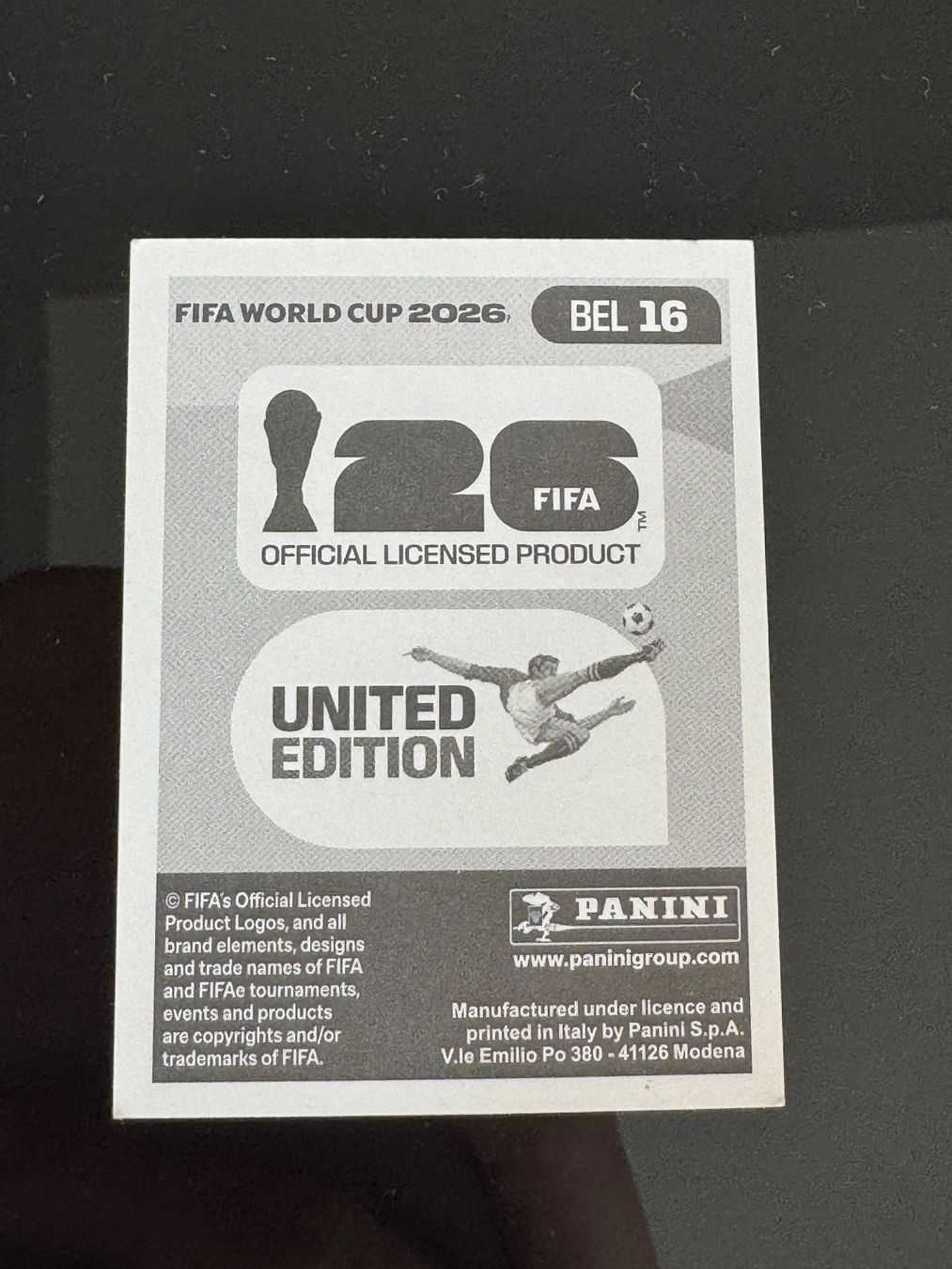 Panini Carte collezionabili: BEL 16 Panini FIFA World Cup 2026 – Nuovo e nell'imballaggio originale da Zürich venduto da wtpooh 1
