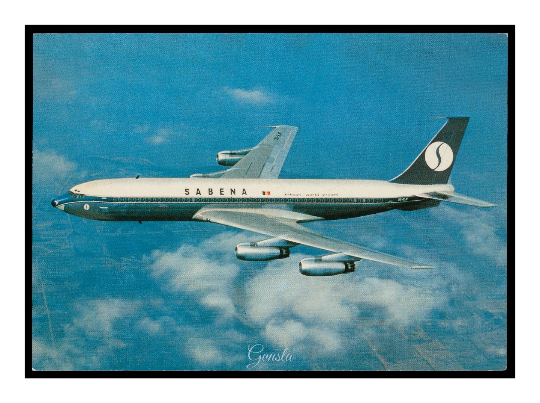 Cartoline postali: BOEING 707 - 1970 "Sabena" – Usato da Onex venduto da Lagorel01