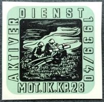 Mot Inf Kanonen Kp 28, geschn, 2.WK, Wi Art 193-2
