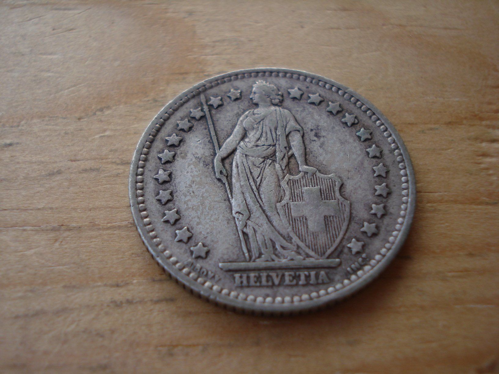 Alle Münzen: (D2) 1 Franken 1936 – Gebraucht aus Erlach von Net-Coins 1